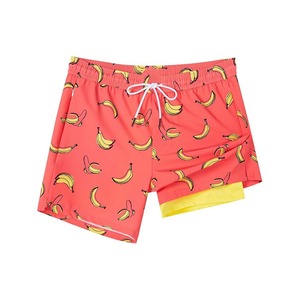 Nouveaux shorts de bain personnalisés pour hommes, effet délavé, 100 % polyester, logo vieilli, style sportif, fermeture à cordon, séchage rapide - Product Image 4