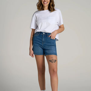 Shorts en jean toile respirants pour femmes, coupe classique, qualité supérieure, marque privée, service OEM, prix abordable et tendance - Product Image 6