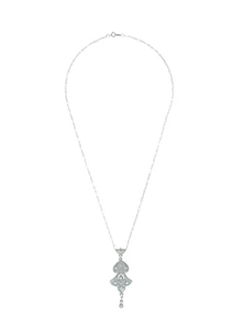 Collar de Perlas de Plata de Ley Estilo Vintage Eduardiano, Chapado en Rodio, con Colgante de Lavalier, para Regalo de Boda o Fiesta - Product Image 3