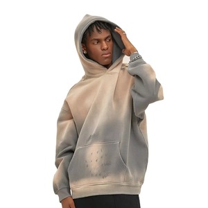 Sweat à capuche unisexe en polyester/coton, coupe classique, poids lourd, luxe, personnalisable, impression personnalisée, épaules tombantes, streetwear d'hiver - Product Image 2