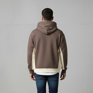 Sweat à capuche pour homme en coton 100% lourd, logo imprimé en relief personnalisé, surdimensionné, en polaire d'hiver, streetwear, coupe-vent - Product Image 6