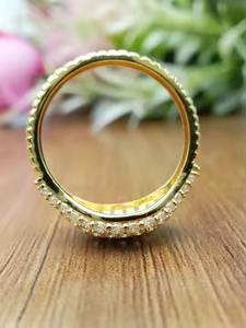 Anillo de Bodas de compromiso de moissanita solitario de moda de Plata de Ley 925 personalizado 100% satisfacción 14K 18K oro conjunto de anillos de diamantes - Product Image 3