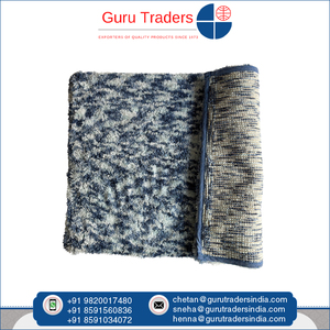 Tapis de bain doux à motif solide en polyester et coton fabriqué à la machine, disponible avec logo personnalisé, d'origine indienne - Product Image 2