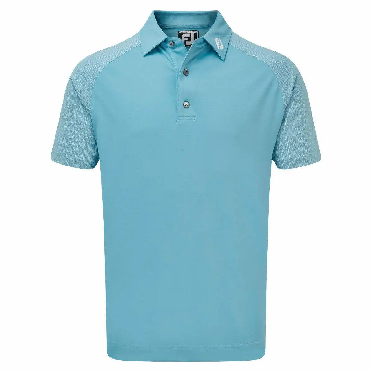 Polo da Golf Jacquard in cotone 100% con Pique Raglan a maniche corte Jacquard, Polo sportiva leggera, maglia