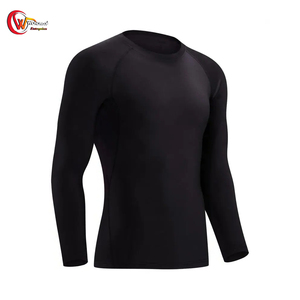 Ropa deportiva Rash Guard para hombre de último diseño, manga larga de Color rojo con logotipo personalizado, Spandex/poliéster transpirable - Product Image 4