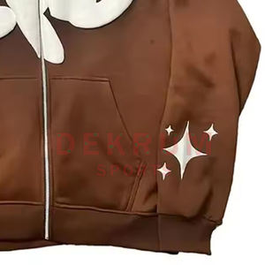 Moda Traje de moda Hombres Puff Impresión Sudadera con capucha Logotipo personalizado Impreso Color sólido New Look Puff Impresión Sudadera con capucha - Product Image 6