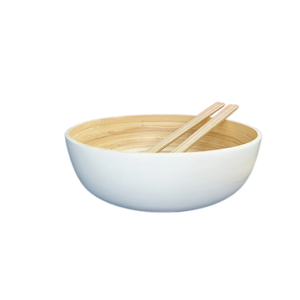 Bol à salade de fruits en bambou de couleur bleu clair, ensemble de 2 bols ustensiles de cuisine - Product Image 3