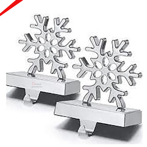 Cintres de bas Père Noël renne argenté de meilleure qualité avec crochet pour hôtels - Product Image 1
