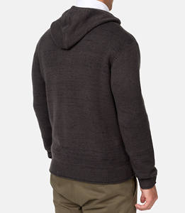 Sweat-shirts à capuche surdimensionnés respirants à épaules tombantes avec logo imprimé en 3D personnalisé, style zippé, couleur contrastée pour hommes - Product Image 3