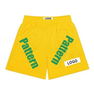 กางเกงขาสั้นตาข่ายบาสเก็ตบอลสำหรับผู้ชายไซส์พิเศษดีไซน์ซับลิเมชันสีพื้นเอวต่ำแบบยืดหยุ่นพิมพ์ลายสำหรับผลิตในฤดูร้อน - Product Image 2