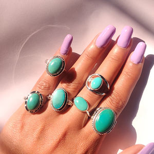 <b>Christmas</b> <b>Gift</b> Natural Turquoise 13x9mm Oval Gemstone 925 Sterling Silver Thick Ring 4.7 Gms Sleeping Beauty Cabochon Jewellery - Product Image 4