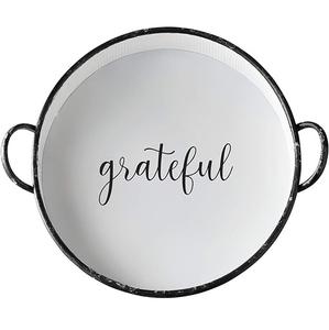 Vente chaude Rouillé Vintage Look Galvanisé Plateau De Service En Métal Pour La Maison Restaurant De Mariage Bar Ferme Parties Plateau De Service - Product Image 5