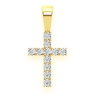 Colgantes cruzados de plata esterlina minimalistas Moissanite Diamond Iced Out Hip Hop Colgantes Joyería religiosa Encantos de moda Joyería - Product Image 1