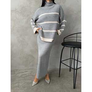 Ensemble jupe et pull en tricot à col pêcheur pour femme, série 1500 - Product Image 6