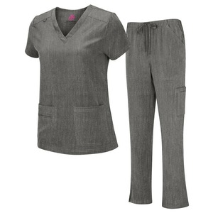Conjuntos médicos de alta calidad unisex, mezclas de algodón vaquero, uniformes médicos de hospital - Product Image 4