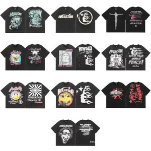 Venta al por mayor personalizado hombres camiseta OEM impreso Logo 100% algodón hombro caído de gran tamaño Vintage Boxy camiseta para hombres - Product Image 1