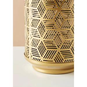 Bougeoir lanterne en or fait main écologique fantaisie avec conception de coupe en métal personnalisée pour la décoration intérieure et les mariages - Product Image 2