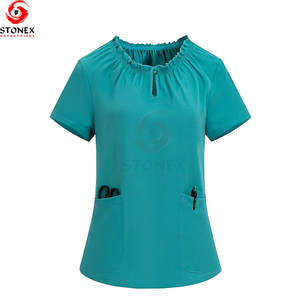 Ensembles de Blouses Médicales Unisexe Tricotés Respirants Grande Taille Couleur Unie Personnalisables Haute Qualité Vente en Gros Directe Usine - Product Image 5