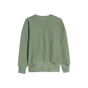 สเวตเชิ้ตคอตตอน100% หนักของผู้ชายเสื้อสเวตเตอร์ระบายอากาศได้ดีสีพื้นเรียบ2025 - Product Image 1