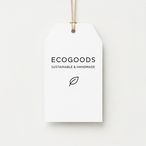 Étiquette volante en papier d'art imprimée sur mesure avec finition en relief et impression offset pour l'emballage de marque de vêtement et l'étiquetage de produits - Product Image 5