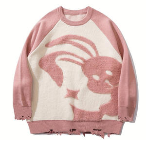 Suéter Casual de Punto de Algodón para Hombre y Mujer, 100% Algodón, Antiencogimiento, con Estampado Bordado en la Parte Delantera - Product Image 3