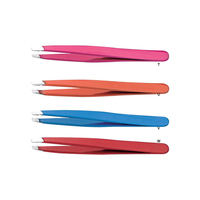 Ensemble de précision professionnel Mini outil d'épilation du visage Micro pince à sourcils en acier inoxydable avec pointe inclinée pour une utilisation en beauté