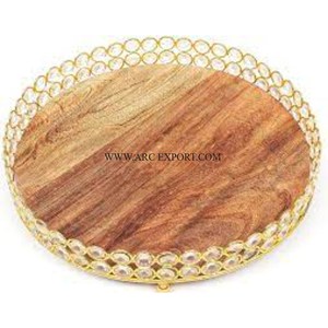 Metal hierro negro polvo recubierto hecho a mano esmalte trabajo elegante nuevo aspecto Bandejas para servir cocina té y café Bandejas para servir a la venta - Product Image 4