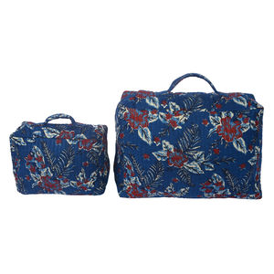 Meilleures ventes Accessoires pour la maison Nouveau panier à pain carré en tissu imprimé Indigo Buti 100% coton 25cm * 25cm - Product Image 2