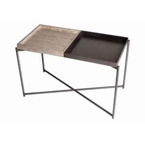 Table basse rectangulaire moderne de luxe en fer de haute qualité, design unique, table d'appoint, finition mate, personnalisable, salon - Product Image 1