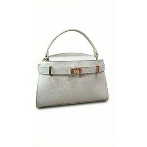 Borsa a Spalla Strutturata da Donna in Vera Pelle Dollaro, Fatta a Mano in Italia, Art. 26044 - Product Image 1