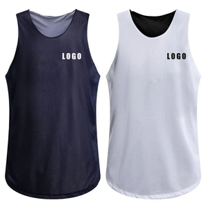 Maillots de basket-ball en mesh sublimés en gros, pas chers, 100% polyester, séchage rapide, évacuation de l'humidité, débardeurs pour hommes - Product Image 1