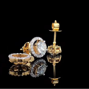 Pendientes de Diamantes Cultivados en Laboratorio con Certificación IGI de 2.40 CTW, Oro Sólido de 14K, Joyería Fina - Product Image 3