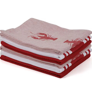 Serviette de cuisine Jacquard coton 100%-Rouge - Product Image 1