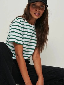 T-shirt en coton 100% pour femmes élégantes Tissu premium Respirant à séchage rapide Haut de luxe pour tous les jours Couleur personnalisée Style Streetwear d'été - Product Image 2