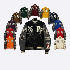 Nouvelle veste universitaire personnalisée, patchs brodés, style baseball, tendance, vente en gros, veste de baseball pour hommes - Product Image 1