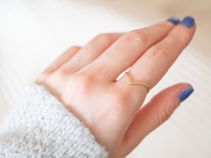 Courbé martelé Texture bande Or Rempli Conception Unique À La Main Solide 925 En Argent Sterling Femmes Fille Cadeaux D'anniversaire En Gros - Product Image 2