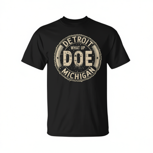 เสื้อยืดวินเทจ What up Doe ในดีทรอยต์ มิชิแกน เสื้อผ้าโปรโมชั่นสไตล์เรโทร - Product Image 2