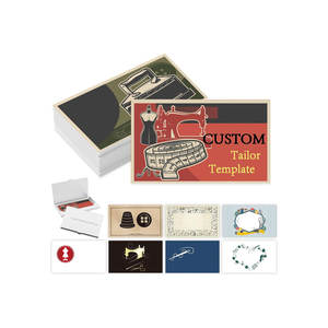 Business Essentials Tarjetas de visita personalizadas de doble cara con logotipo para hombres y mujeres Plantilla de servicio de sastrería - Product Image 1