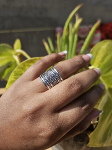 Anillo de banda de plata de diseñador Floral, anillo hermoso de Plata de Ley 925, anillo llamativo, regalo para mujer, precio directo de fábrica - Product Image 4