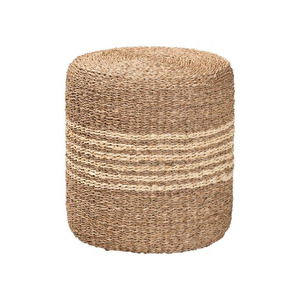 Meilleur vendeur, pouf rond en herbe de mer naturelle tissée, décoration intérieure, OEM accepté, table basse pouf en provenance d'une usine au Vietnam - Product Image 5