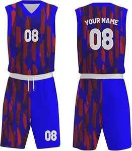 Tenue de basketball personnalisée grande taille pour homme – Nouveauté avec impression de logo, design respirant, faible MOQ, ensembles 100 % polyester à séchage rapide - Product Image 1