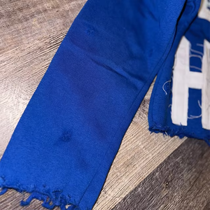 เสื้อยืดผู้ชายทรงโอเวอร์ไซส์ผ้าฝ้ายปักลายแบบดิสเทรสสองชั้นประดับด้วยหิน รุ่น 2026 - Product Image 3