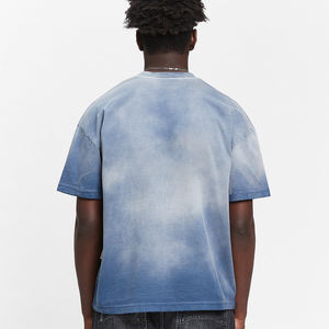 T-shirts pour hommes personnalisés OME, T-shirts vierges à col rond lourds, T-shirts vierges lavés à l'eau acide pour hommes, streetwear de haute qualité - Product Image 6