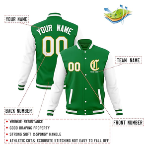 Veste de baseball en toile respirante légère personnalisée pour les jeunes adultes université fendue Letterman Bomber coupe-vent manteau lettre - Product Image 3