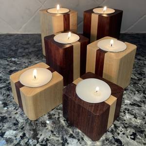 PORTAVELAS DE GUÍA PORTAVELAS SOPORTE DE VELAS DE MADERA PARA LA decoración DEL HOGAR Portavelas más vendido de Antique Creations - Product Image 3