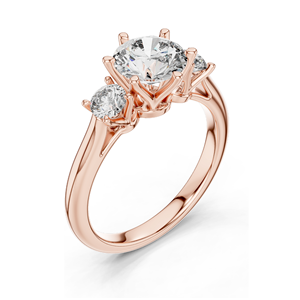 แหวนหมั้นเพชรแล็บ 1.80 กะรัต ทรงกลมเจียระไนแบบบริลเลียนท์ CVD  ทอง 10KT, 14KT, 18KT และเงิน 925 สีโรสโกลด์ สีเหลือง - Product Image 5