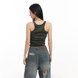 Débardeur personnalisé par sublimation, usine OEM, marque privée, style tendance, streetwear, séchage rapide, confortable, décontracté, été, homme - Product Image 5