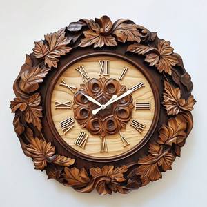 GUIDE CUSTOMIZED WOODEN WALL CLOCK FOR ELEGANT HOME DECOR MODERN Bamboo Body with Natural Rosh for Wedding Occasions - Product Image 1