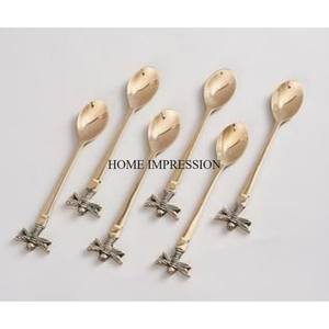 Juego de cubiertos con cuchara y cuchillos con acabado antiguo de cobre de aspecto brillante con asas únicas de diseño elegante a precio competitivo - Product Image 4