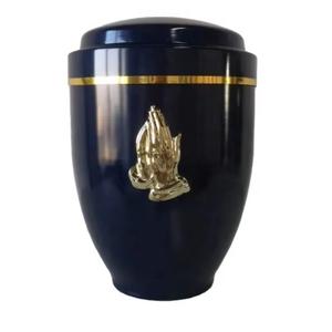 Best Quality Golden Cross Design Metal Cremation Urn For Dignified Memorial, Red Finishing Keepsake Urns for Adult Human Ashes - Product Image 4